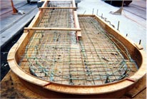 Snow melting installation for heated ramp.