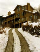 Heated driveway with tire track snow melting configuration